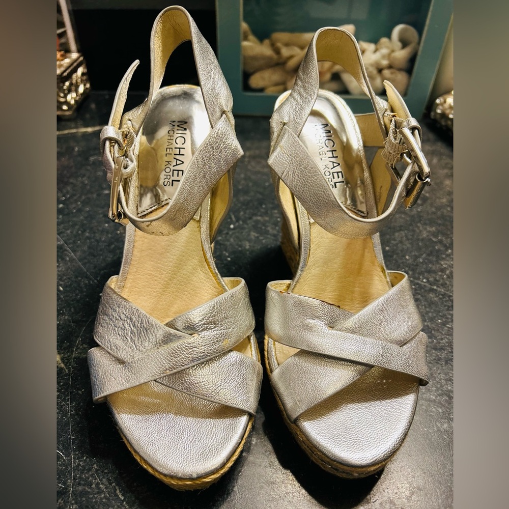 Michael Kors gold wedges!